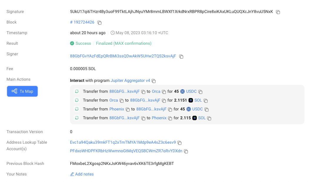 Atomic Arbitrage Example